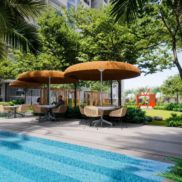 Fortune Seven Sarjapur — poolside lounge
